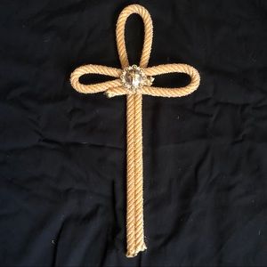 Cowgirl In Twine’d Western Real Lariat Rope Cross